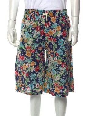 BNWT Gucci Navy Floral Anchor Swim Shorts, size IT46, AUTH, FINAL PRICE, $795.00